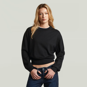 Rib Knit Sweat Pullover - Black - Women, Knitwear, G-Star RAW catalog