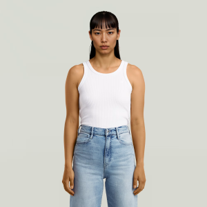 Ribbed Tanktop - White - Women, T-Shirts, G-Star RAW catalog