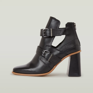 Ringer Mid Strap Leather Boots - Black - Women, Shoes, G-Star RAW catalog