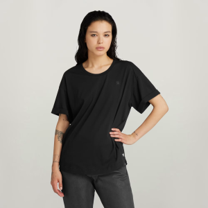 Rolled Up Sleeve Boyfriend Top - Black - Women, T-Shirts, G-Star RAW catalog