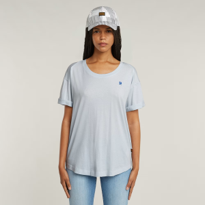 Rolled Up Sleeve Boyfriend Top - Light blue - Women, T-Shirts, G-Star RAW catalog