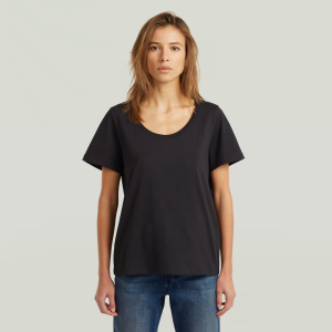 Scoop Neck T-Shirt - Black - Women, T-Shirts, G-Star RAW catalog