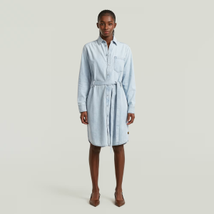 Shirt Dress Belt - Light blue - Women, Dresses, G-Star RAW catalog