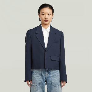 Short Blazer - Dark blue - Women, Jackets and Blazers, G-Star RAW catalog