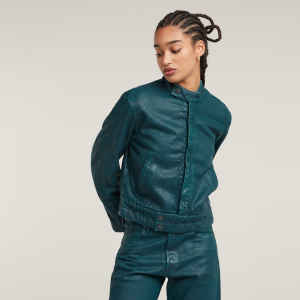 Short Moto Jacket - Green - Women, Jackets and Blazers, G-Star RAW catalog