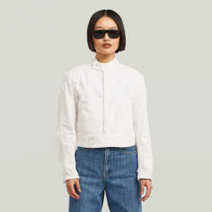 Short Moto Jacket - White - Women, Jackets and Blazers, G-Star RAW catalog