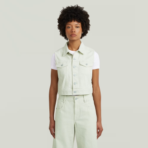 Shrunken Vest - Green - Women, Jackets and Blazers, G-Star RAW catalog