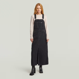 Skater Maxi Dungaree Dress - worn in oyster shell - Women, Dresses, G-Star RAW catalog