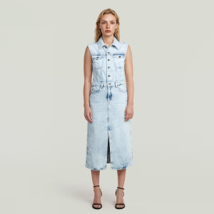 Sleeveless Dress - Light blue - Women, Dresses, G-Star RAW catalog