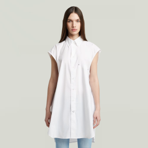 Sleeveless Oversized Shirt - White - Women, Shirts, G-Star RAW catalog