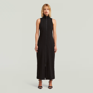 Slim Full Zip Dress - Black - Women, Dresses, G-Star RAW catalog