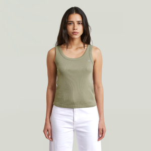 Slim Rib Tank T-Shirt - Green - Women, T-Shirts, G-Star RAW catalog