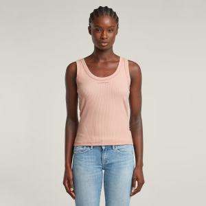 Slim Rib Tank Top - Pink - Women, T-Shirts, G-Star RAW catalog