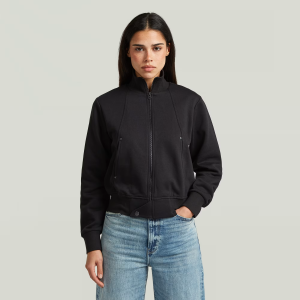 Slim Track Sweater Jacket - Black - Women, Sweatshirts-Hoodies, G-Star RAW catalog