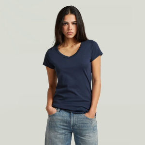 Slim V T-Shirt - Dark blue - Women, T-Shirts, G-Star RAW catalog