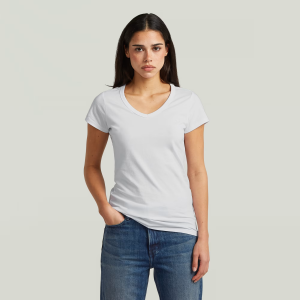 Slim V T-Shirt - White - Women, T-Shirts, G-Star RAW catalog