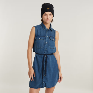 Soft Cargo Dress - Medium blue - Women, Dresses, G-Star RAW catalog