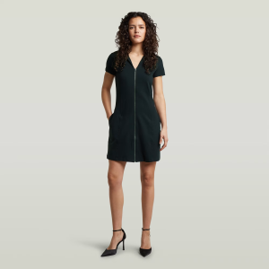 Soft Sculpt Fit Flare Dress - Dark blue - Women, Dresses, G-Star RAW catalog