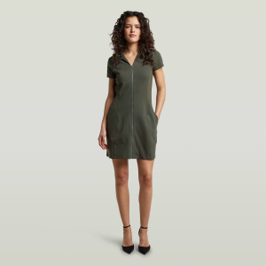Soft Sculpt Fit Flare Dress - Grey - Women, Dresses, G-Star RAW catalog