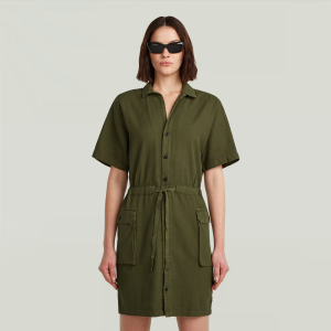 Soft Utility Dress - Green - Women, Dresses, G-Star RAW catalog