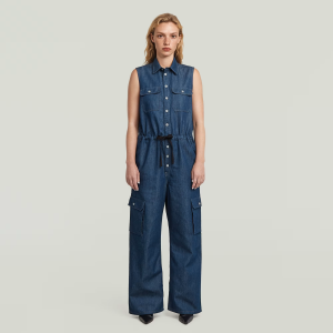 Soft Utility Jumpsuit - Dark blue - Women, Jumpsuits-Overalls, G-Star RAW catalog