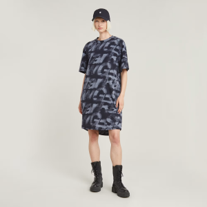 Sprayed Letters Loose Dress - Multi color - Women, Dresses, G-Star RAW catalog