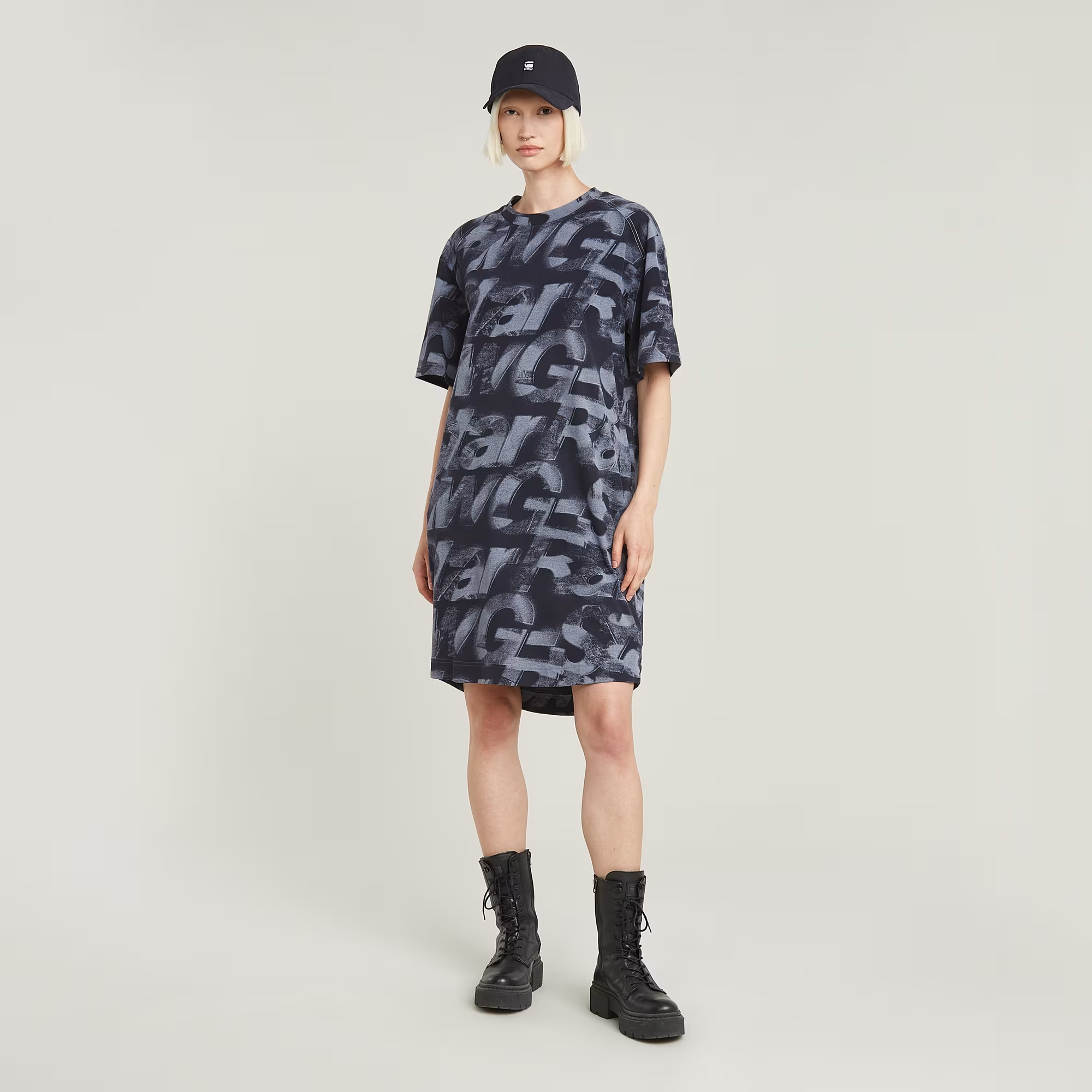 Sprayed Letters Loose Dress - Multi color - Women, Dresses, G-Star RAW catalog