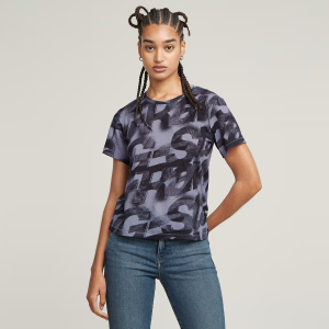 Sprayed Letters Top - Multi color - Women, T-Shirts, G-Star RAW catalog