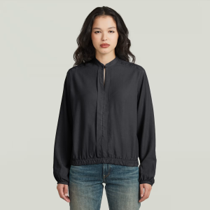 Stand Up Collar Shirt - Black - Women, Shirts, G-Star RAW catalog