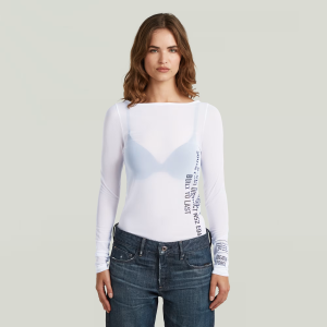 Stencil Boat Slim T-Shirt - White - Women, T-Shirts, G-Star RAW catalog