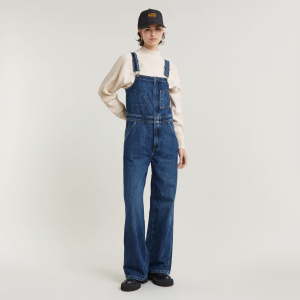 Straight Leg Zip Dungaree - Dark blue - Women, Jumpsuits-Overalls, G-Star RAW catalog