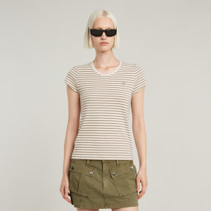 Stripe Eyben Slim V-Neck Top 2.0 - Multi color - Women, T-Shirts, G-Star RAW catalog