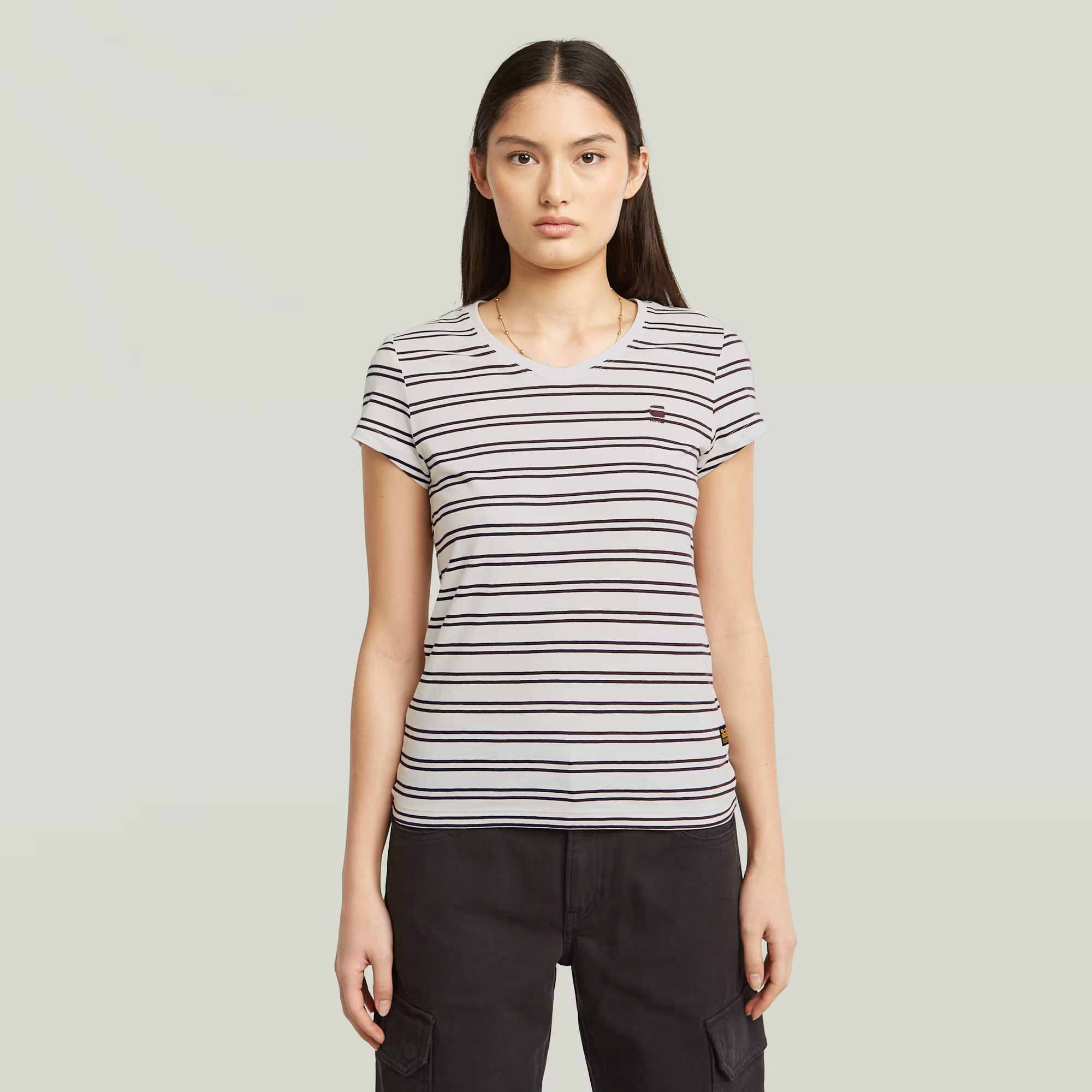 Stripe Eyben Slim V T-Shirt 2.0 - Multi color - Women, T-Shirts, G-Star RAW catalog