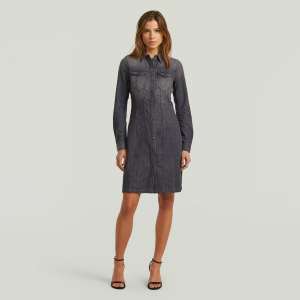 Tacoma Slim Flare Dress - Grey - Women, Dresses, G-Star RAW catalog