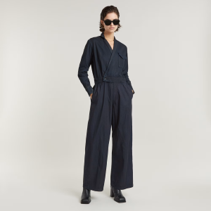 Tailored Wrap Jumpsuit - Dark blue - Women, Jumpsuits-Overalls, G-Star RAW catalog