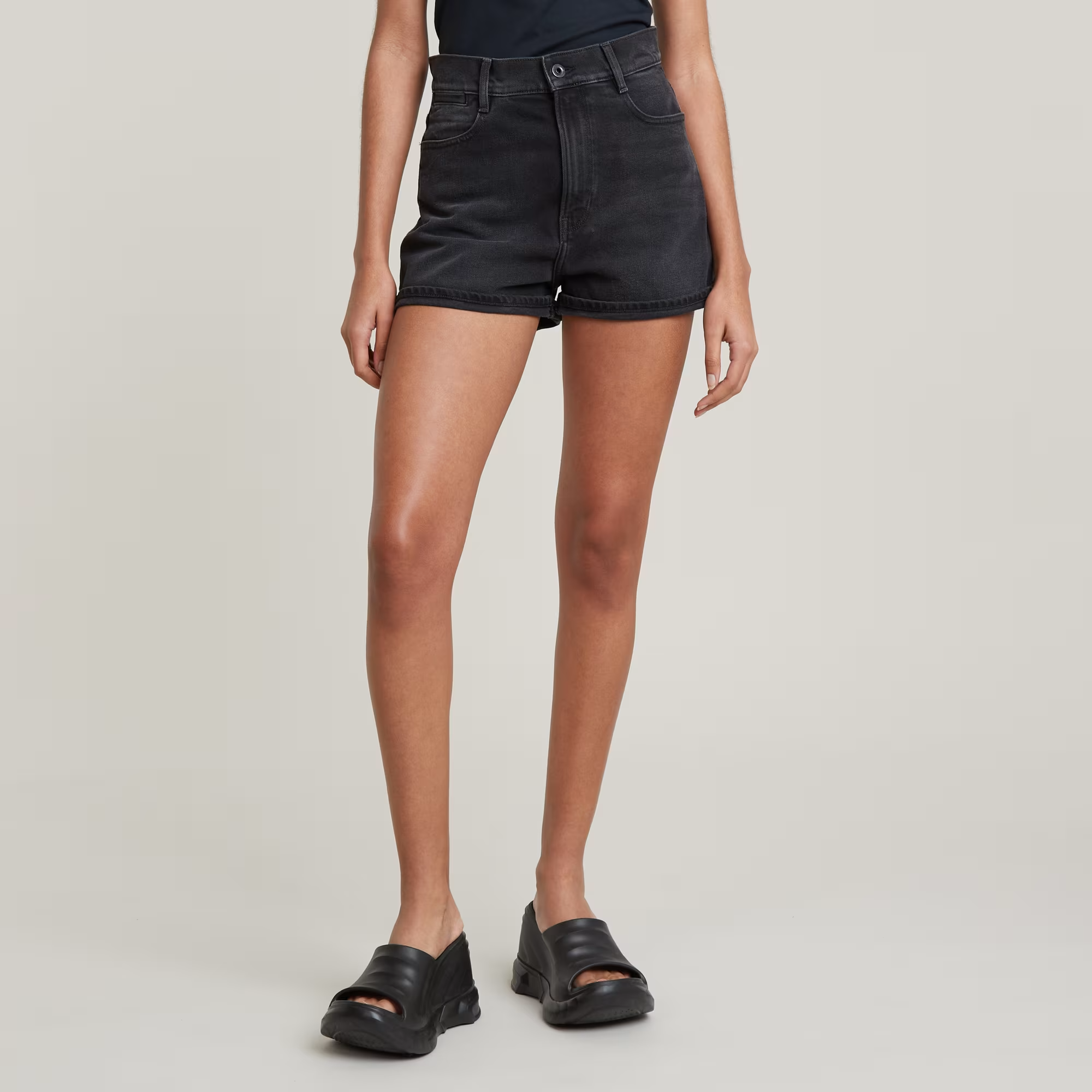 Tedie Ultra High Denim Shorts - Black - Women, Shorts, G-Star RAW catalog