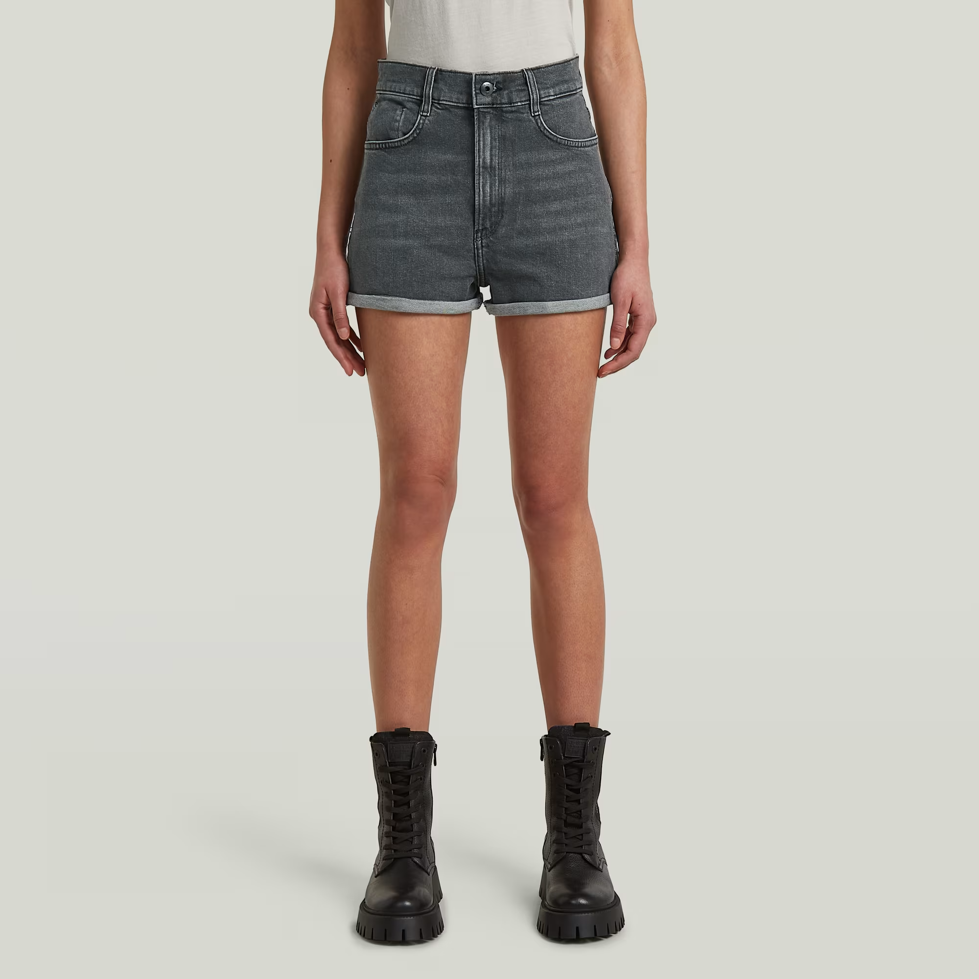 Tedie Ultra High Shorts - Grey - Women, Shorts, G-Star RAW catalog