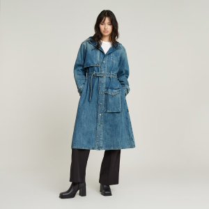 Trench Rain Jacket - Medium blue - Women, Jackets and Blazers, G-Star RAW catalog