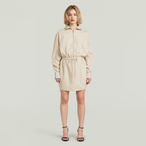 Utility Dress Long Sleeve - Beige - Women, Dresses, G-Star RAW catalog