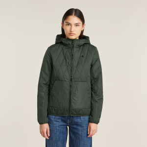 Utility Quilted Hooded Overshirt - Grey - Women, Jackets and Blazers, G-Star RAW catalog