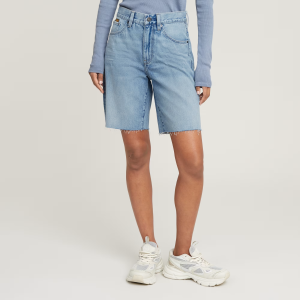 Viktoria Bermuda Shorts Raw Edge - Light blue - Women, Shorts, G-Star RAW catalog