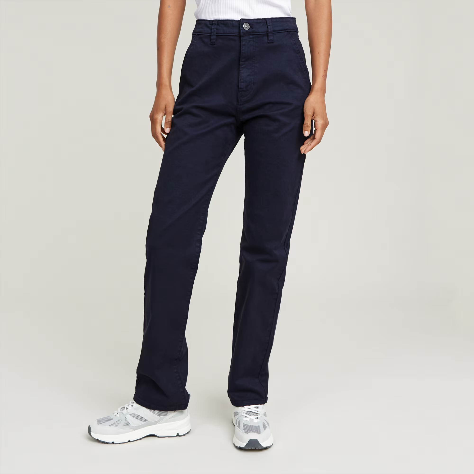 Viktoria High Straight Chino - Dark blue - Women, Pants, G-Star RAW catalog