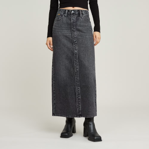 Viktoria Snaps Long Skirt - Grey - Women, Skirts, G-Star RAW catalog