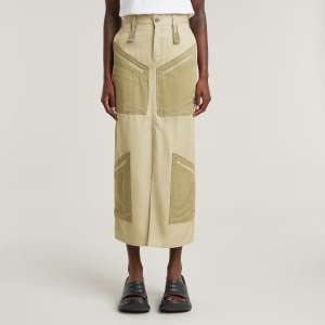Viktoria Tone On Tone Skirt - Beige - Women, Skirts, G-Star RAW catalog
