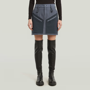 Viktoria Tone On Tone Skirt - Dark blue - Women, Skirts, G-Star RAW catalog