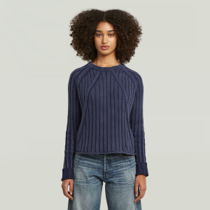 Washed Loose Knit - Dark blue - Women, Knitwear, G-Star RAW catalog