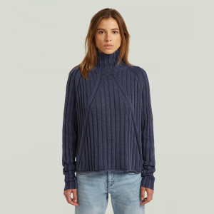 Washed Loose Turtle Knit - Dark blue - Women - Knitwear G-Star RAW