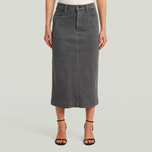 Washed Midi Sweater Skirt - Grey - Women, Skirts, G-Star RAW catalog