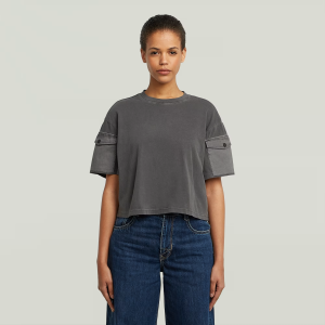Washed Mix Boxy Cropped T-Shirt - Black - Women, T-Shirts, G-Star RAW catalog