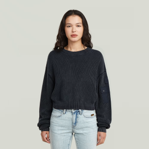 Washed Pocket Loose Knit - Dark blue - Women, Knitwear, G-Star RAW catalog
